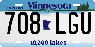 MN license plate 708LGU