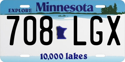 MN license plate 708LGX
