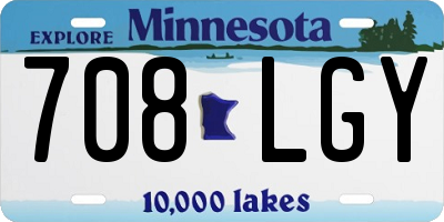 MN license plate 708LGY