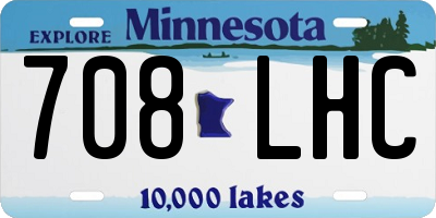 MN license plate 708LHC