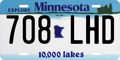 MN license plate 708LHD
