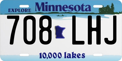 MN license plate 708LHJ