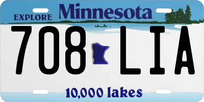 MN license plate 708LIA