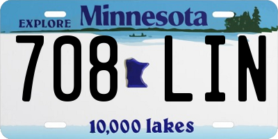 MN license plate 708LIN