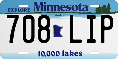 MN license plate 708LIP