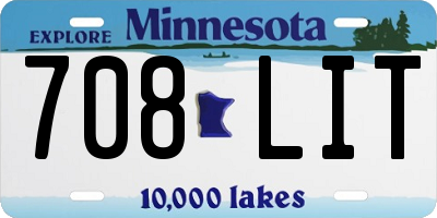 MN license plate 708LIT