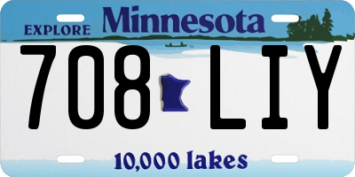 MN license plate 708LIY