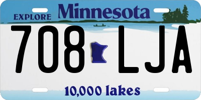 MN license plate 708LJA