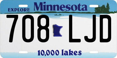 MN license plate 708LJD