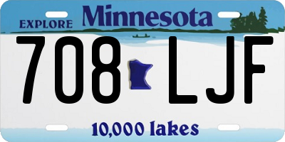 MN license plate 708LJF