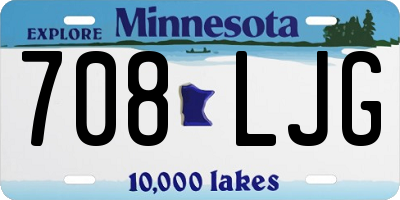 MN license plate 708LJG