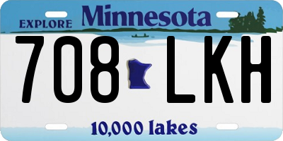 MN license plate 708LKH