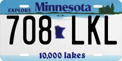 MN license plate 708LKL