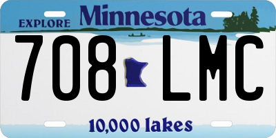 MN license plate 708LMC