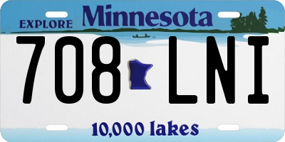 MN license plate 708LNI