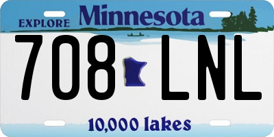 MN license plate 708LNL