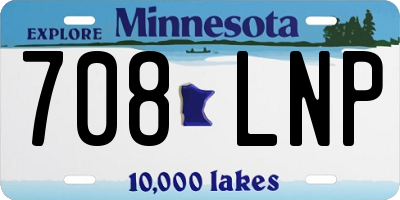 MN license plate 708LNP