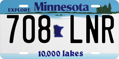 MN license plate 708LNR