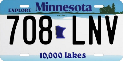 MN license plate 708LNV