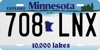 MN license plate 708LNX