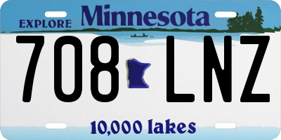 MN license plate 708LNZ