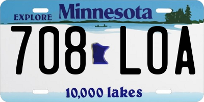 MN license plate 708LOA