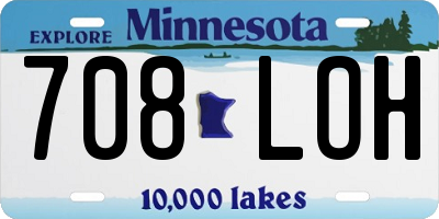 MN license plate 708LOH