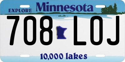 MN license plate 708LOJ