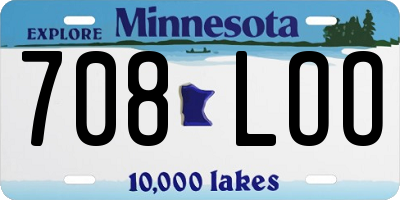 MN license plate 708LOO