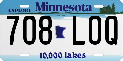 MN license plate 708LOQ