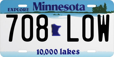 MN license plate 708LOW