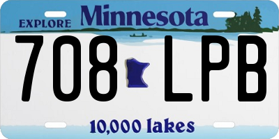 MN license plate 708LPB