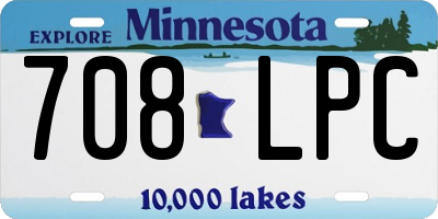 MN license plate 708LPC
