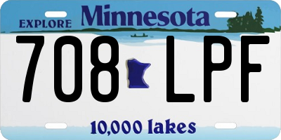 MN license plate 708LPF