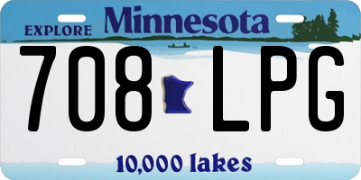 MN license plate 708LPG