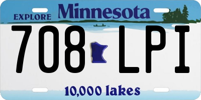 MN license plate 708LPI
