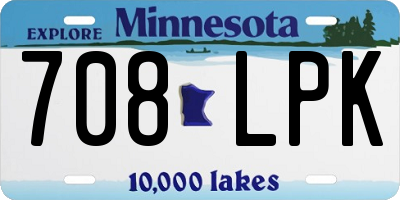 MN license plate 708LPK