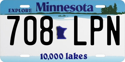 MN license plate 708LPN