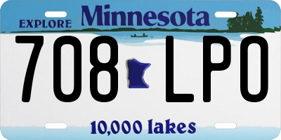 MN license plate 708LPO
