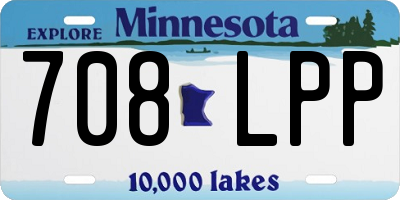 MN license plate 708LPP