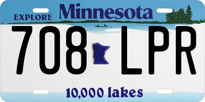 MN license plate 708LPR