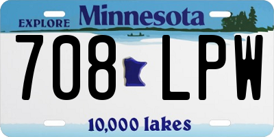 MN license plate 708LPW