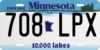 MN license plate 708LPX