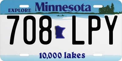 MN license plate 708LPY