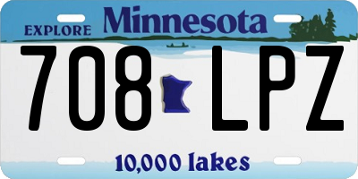 MN license plate 708LPZ