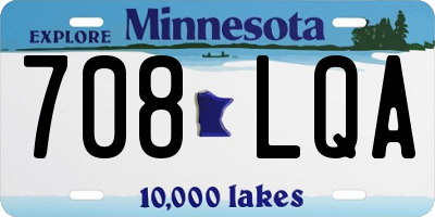 MN license plate 708LQA