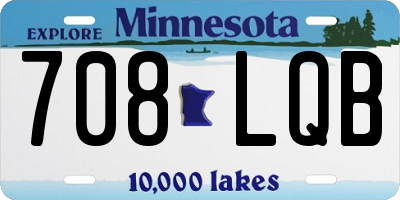 MN license plate 708LQB