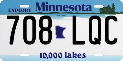 MN license plate 708LQC