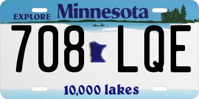 MN license plate 708LQE