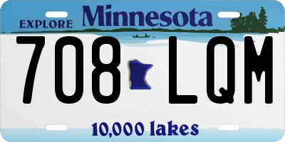 MN license plate 708LQM